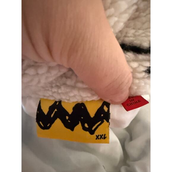 Lazy Oaf x Peanuts Snoopy Good Grief Full Zip Teddy Fleece Jacket Unisex, XXL - Picture 4 of 5